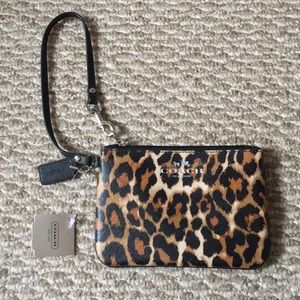NWT Coach cheetah wristlet